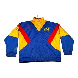Jeff Gordon Jacket Mens XL Blue Yellow NASCAR Racing Nutmeg 24 Colorblock